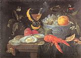 Unknown Still Life with Fruit and Shellfish painting